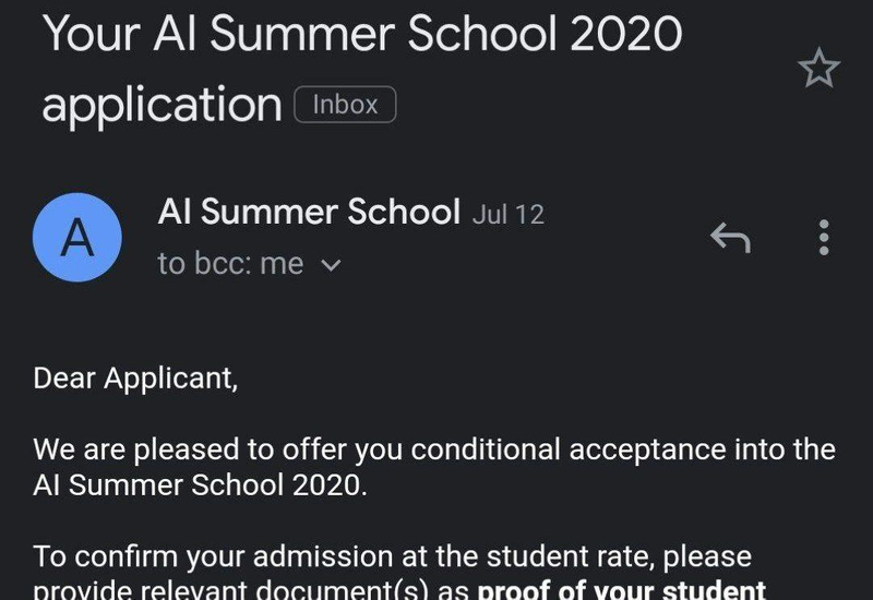 Acceptance Email